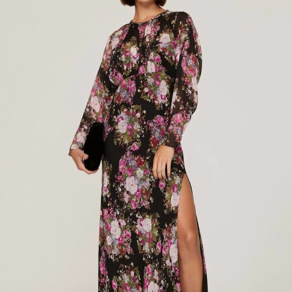 Floral Black Maxi Dress